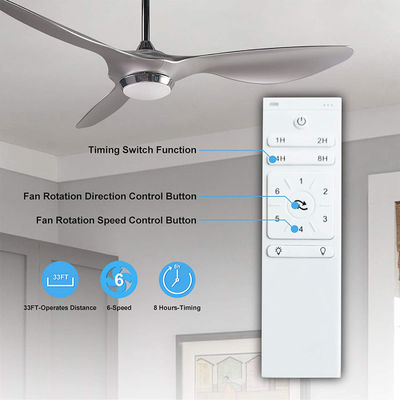Quạt trần 72w phát sáng hiện đại sang trọng Đèn LED thân đèn Công tắc động cơ kim loại