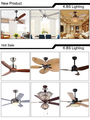 Quạt trần pha lê 4100k trang trí hiện đại với điều khiển ánh sáng từ xa Lưỡi dao vô hình có thể thu vào