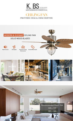 Quạt trần pha lê 4100k trang trí hiện đại với điều khiển ánh sáng từ xa Lưỡi dao vô hình có thể thu vào