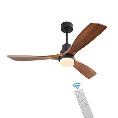 Quạt trần gỗ 120V AC DC Đèn chùm điều khiển từ xa Đèn chùm phòng khách
