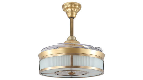 Điều khiển từ xa 42 inch 3500K Đèn quạt trần có thể thu vào 220VAc Lưỡi dao vô hình