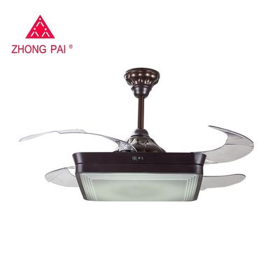Đèn quạt trần có thể thu vào màu nâu 70 Watt với điều khiển từ xa 5250lm