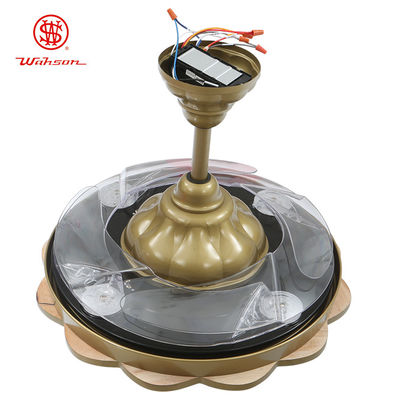 Chụp đèn acrylic 150lm / W Quạt trần có thể thu vào màu vàng Ánh sáng trắng ấm