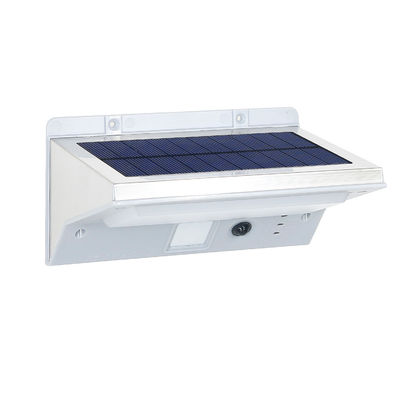 IP65 6000-6500K Đèn tường cảm biến năng lượng mặt trời LED ngoài trời 3.7V với đế nhôm