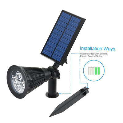 Spike 6 cái LED Năng lượng mặt trời Sân vườn Ánh sáng Cảnh quan Tiêu điểm 200lm Ngoài trời