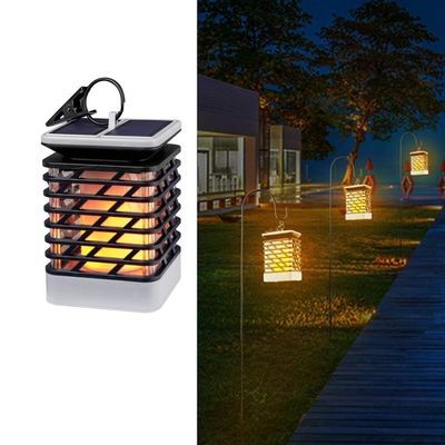 Màu trắng ấm 3500K 40LM Đèn LED không dây năng lượng mặt trời Đèn lồng sân vườn năng lượng mặt trời Đèn đuốc ngọn lửa năng lượng mặt trời