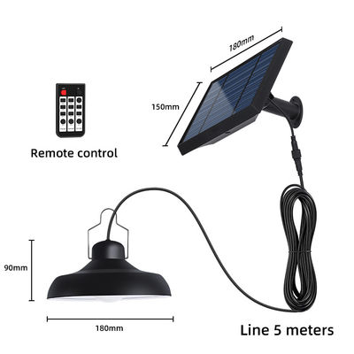 90lm / W 2800-3200K Đèn năng lượng mặt trời Led Shed Đèn năng lượng mặt trời Mặt dây để cắm trại