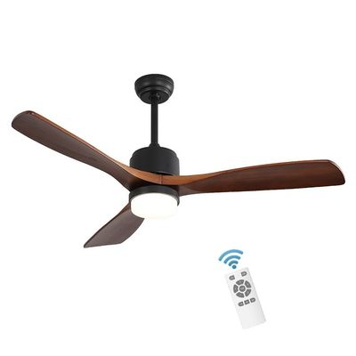 Thiết lập thời gian 52Inch Đèn quạt trần bằng gỗ