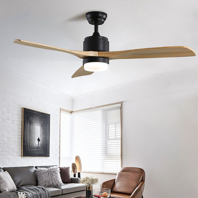 Thiết lập thời gian 52Inch Đèn quạt trần bằng gỗ