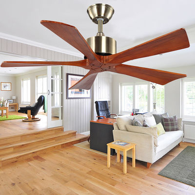 RoHS Gỗ tự nhiên 75w Quạt trần 5 cánh hiện đại Quạt trần 42 inch Điện nhẹ