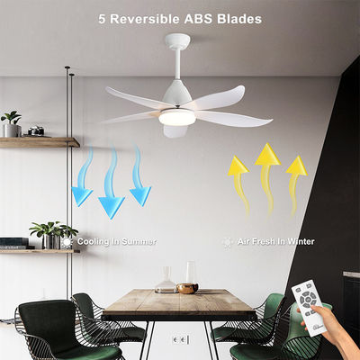 Fancy Iron 3000K 35W 5 ABS Blade Quạt trần đèn Phong cách tự nhiên lớn