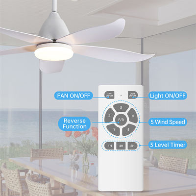 Fancy Iron 3000K 35W 5 ABS Blade Quạt trần đèn Phong cách tự nhiên lớn