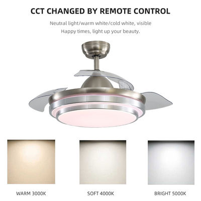 Quạt trần treo tường 5000K 65W 42 inch siêu sáng với ánh sáng có thể thu vào