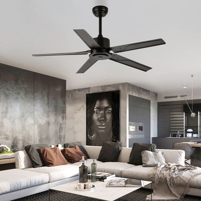 Loft Style 52 inch 110VAC Lưỡi kim loại Quạt trần Bệ Cài đặt thời gian Điều khiển từ xa RF