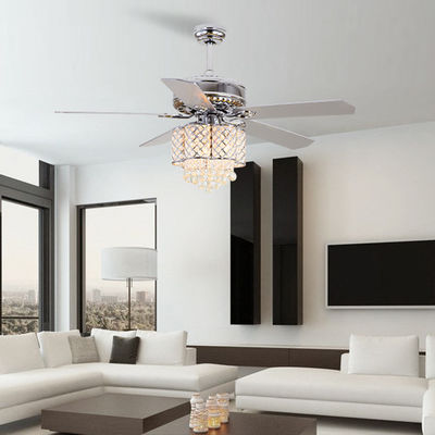 Quạt trần đèn chùm pha lê treo tường 18w
