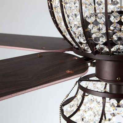 Đèn quạt trần pha lê 6000LM 48 inch 1220MM sang trọng cho phòng khách