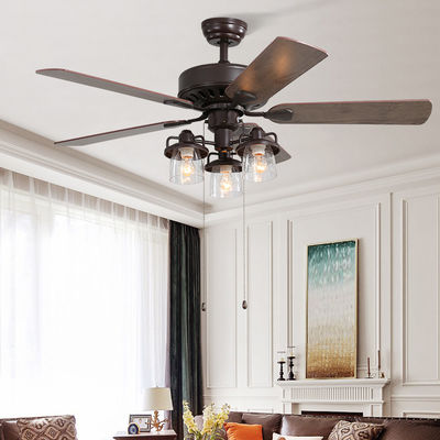 Đèn quạt trần làm mát không khí bằng pha lê 52Inch