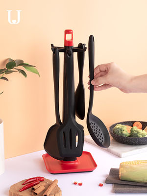Bộ nấu ăn bằng silicone 7 miếng LFGB Eec / Bộ đồ dùng nhà bếp bằng silicone