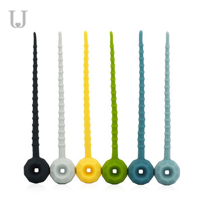 115mm Dây buộc thực phẩm bằng silicone có thể tái sử dụng đàn hồi 27g Thân thiện với môi trường