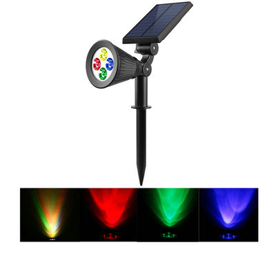 5000K RGB thay đổi màu sắc đèn cảnh quan năng lượng mặt trời IP44 200 Lumen Đèn đường năng lượng mặt trời