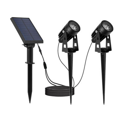 6000K 100-200LM Đèn chiếu sáng sân vườn chạy bằng năng lượng mặt trời / Đèn chiếu sáng cảnh quan năng lượng mặt trời