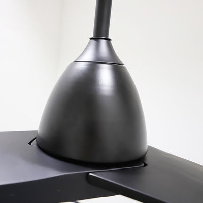 Quạt trần gỗ rắn màu đen / niken 60 inch Điều khiển từ xa Trang chủ / thương mại đã qua sử dụng