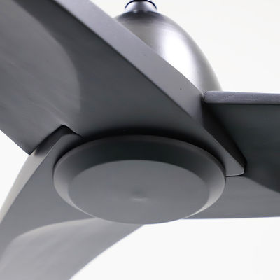 Quạt trần gỗ rắn màu đen / niken 60 inch Điều khiển từ xa Trang chủ / thương mại đã qua sử dụng