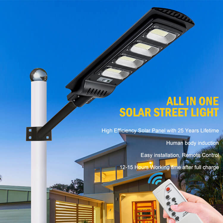 Cảm biến chuyển động 50-300Watt 4.5V Đèn đường năng lượng mặt trời / Đèn đường vườn năng lượng mặt trời