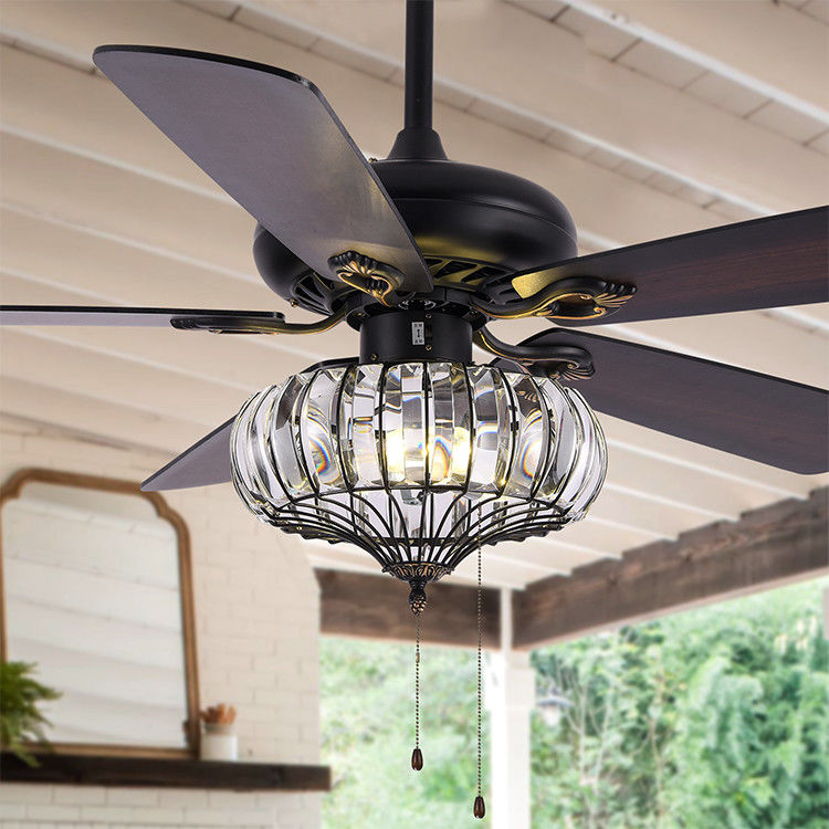 Gắn bề mặt Quạt trần công nghiệp 120V 65W Đèn / Quạt trần 52 inch 5 cánh