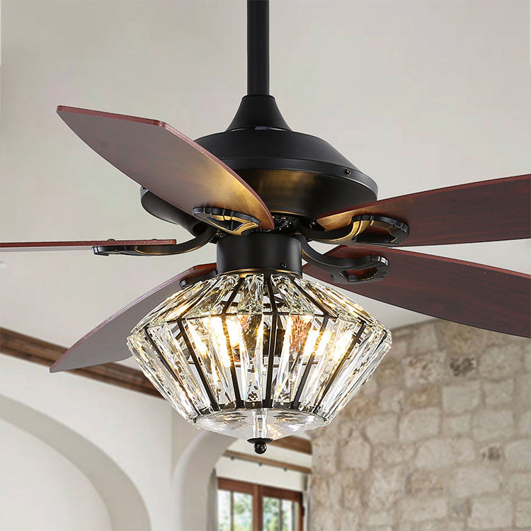 Quạt trần trang trí phòng khách 65W 120V / Quạt trần lấp lánh Siêu sáng