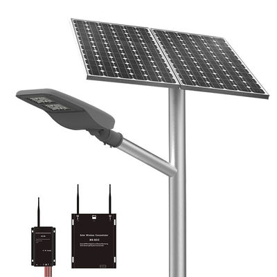 Tất cả trong một 14000lm 30W 80W Đèn LED năng lượng mặt trời chạy bằng năng lượng mặt trời Cài đặt cực 18V
